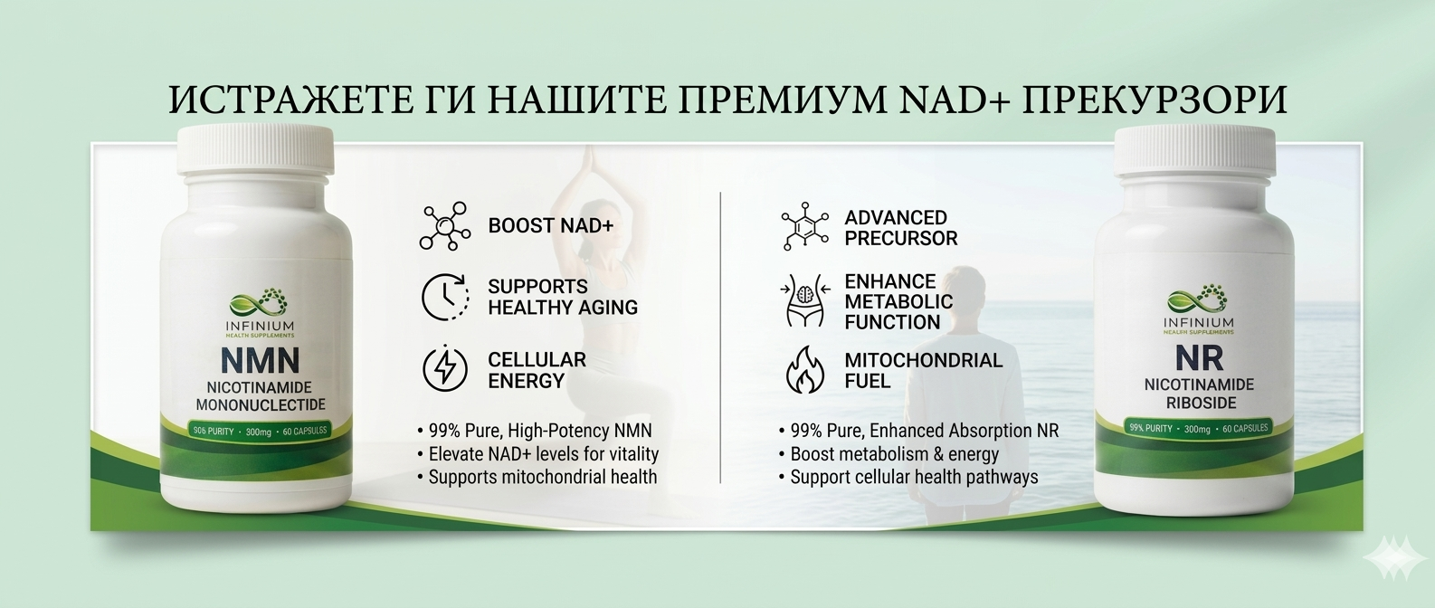 Истражете ги нашите премиум NAD+ прекурзори